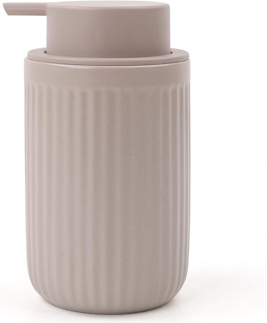 BosilunLife Dish Hand Soap Dispenser - Khaki Liquid Pump Soap Dispenser for Bathroom Decro 12oz