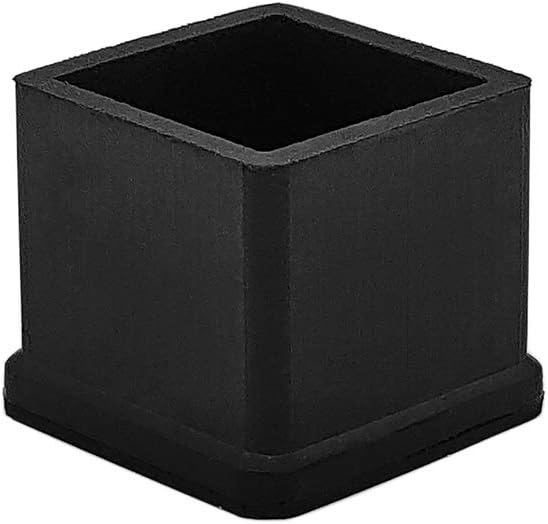 Flyshop Heavy Duty Non-Slip Rubber Leg Tips Square Chair Leg Floor Protectors 20mm x 20mm (13/16" x