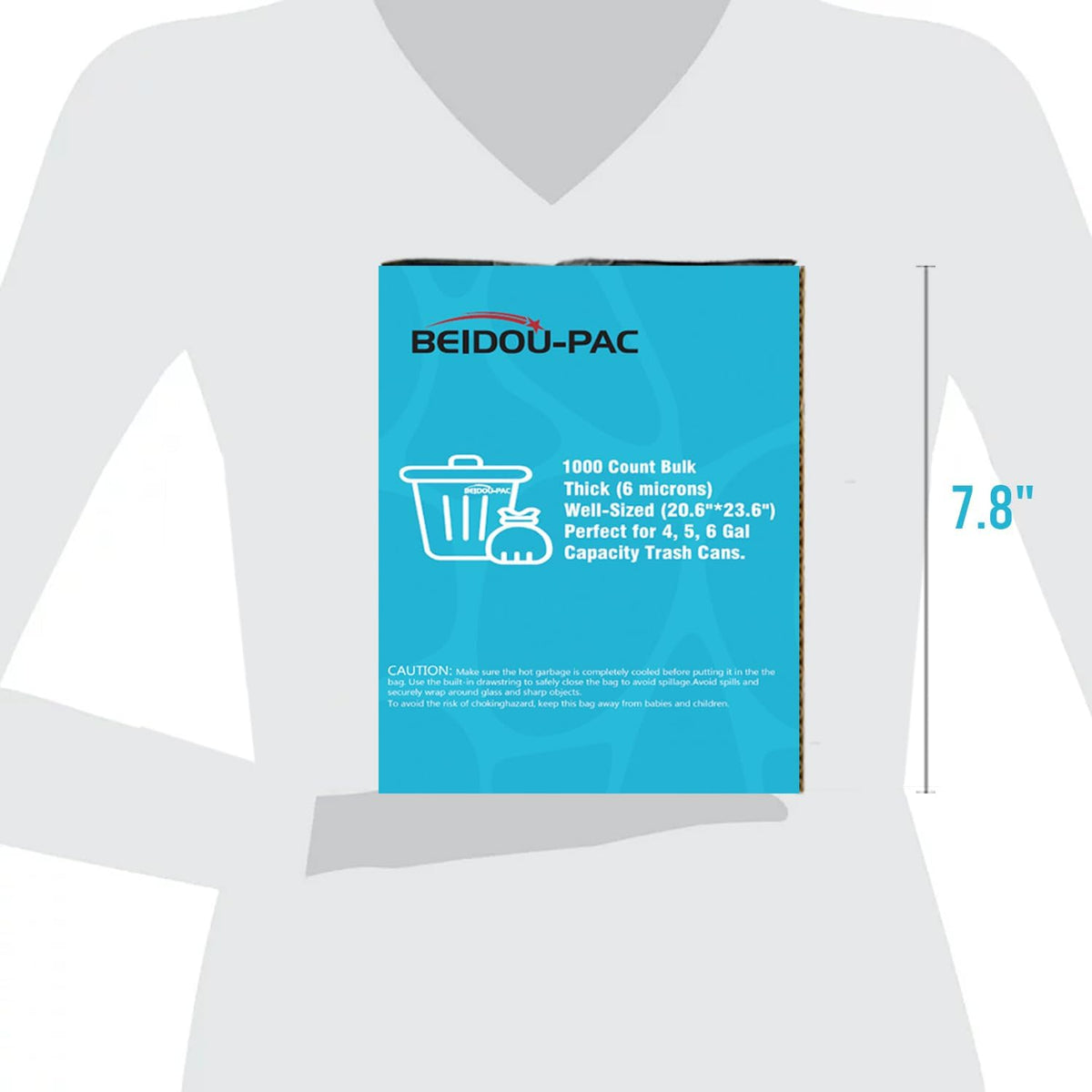 4-6 Gallon Trash Bags, 1000 Count Bulk Value Pack, Clear Plastic Recycling Bags, Multi-purpose