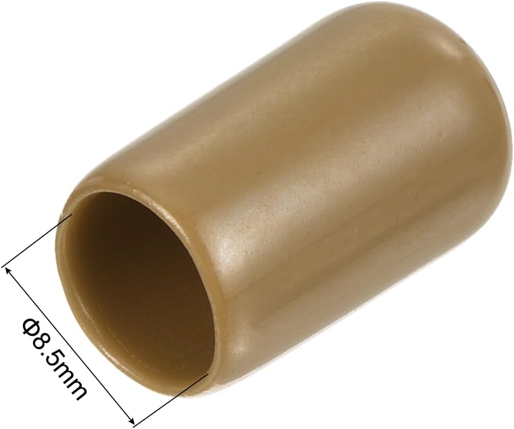 uxcell 20pcs Rubber End Caps 8.5mm ID Vinyl PVC Round Tube Bolt Cap Cover Screw Thread Protectors