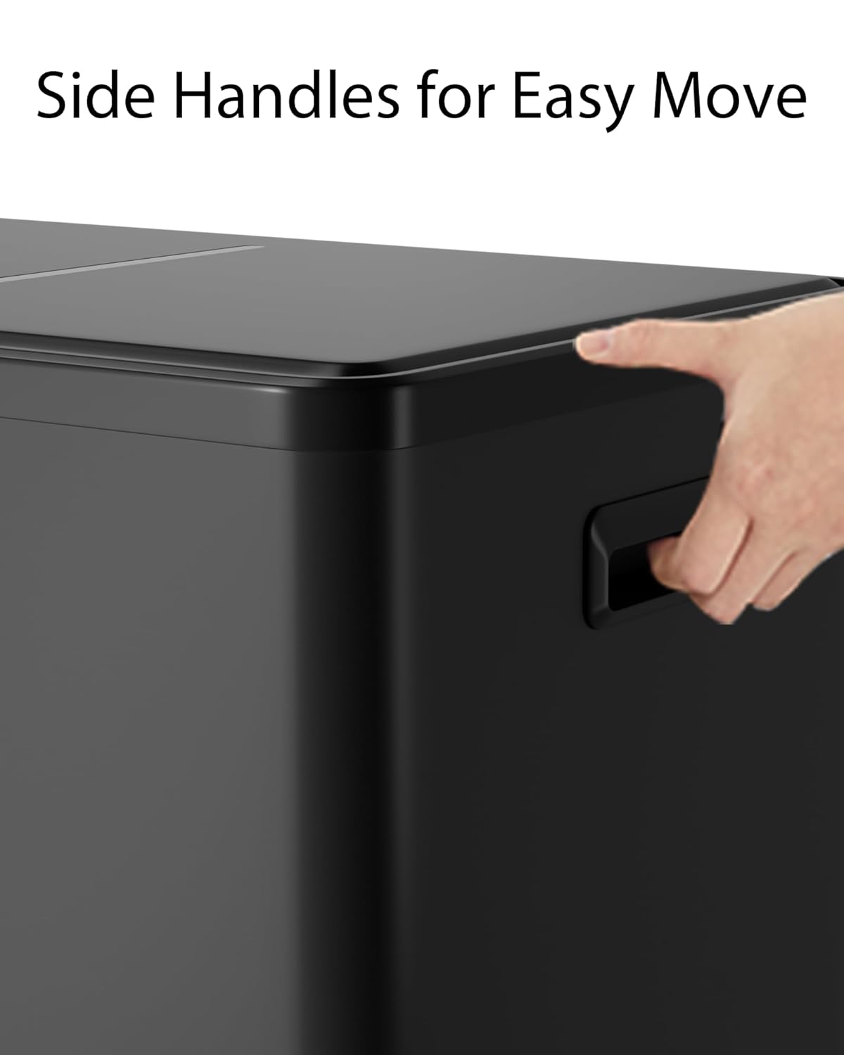 Garvee Dual Trash Can for Recycling and Trash, 2 x 30 L (60 L) Stainless Steel Kitchen Trash Can
