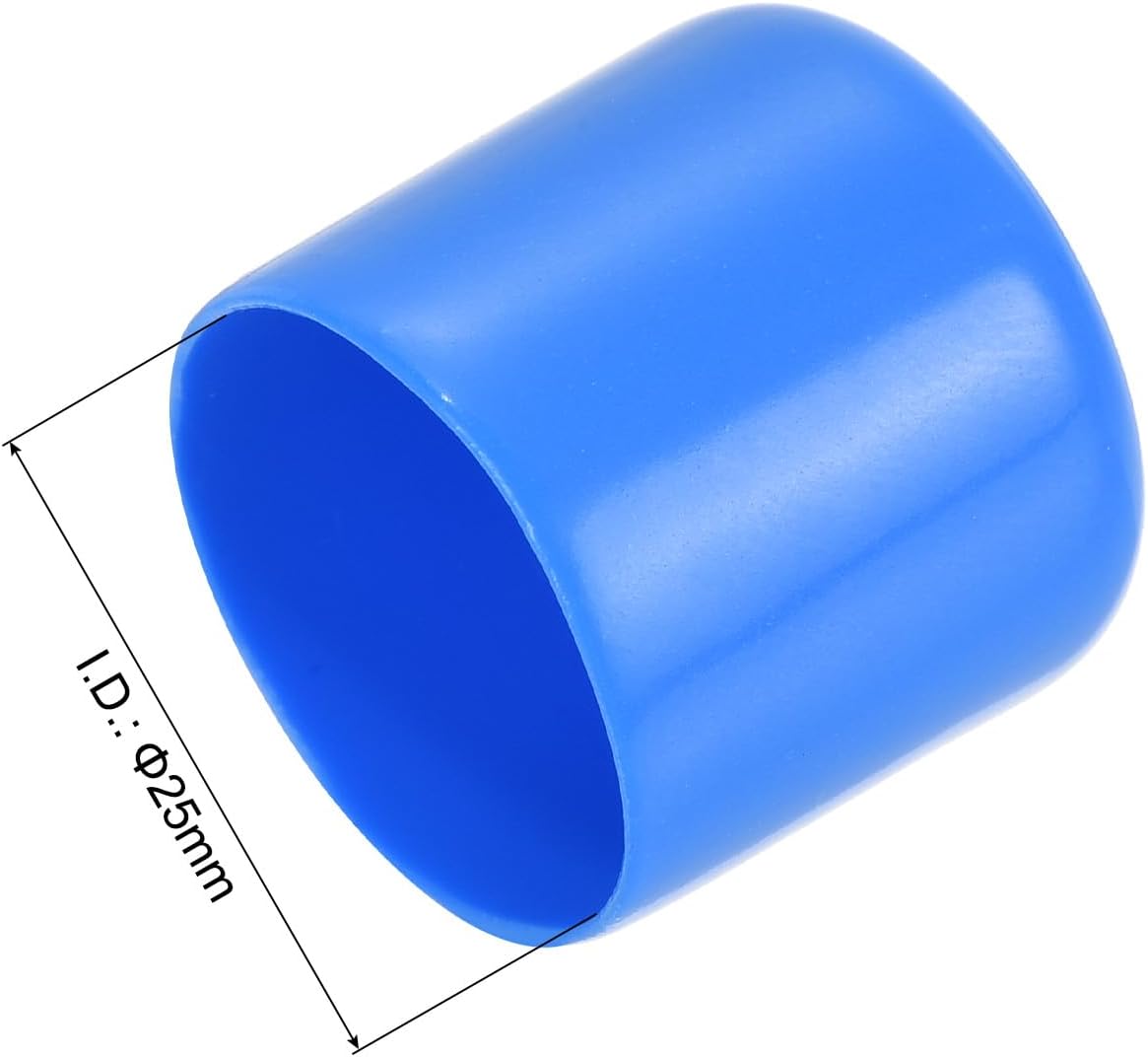 uxcell 20pcs Rubber End Caps 25mm ID Vinyl Round Tube Bolt Cap Cover Screw Thread Protectors Light