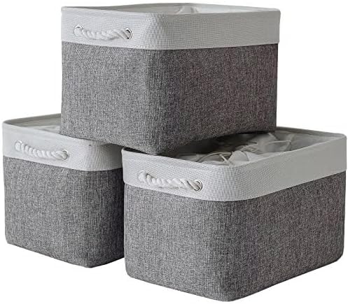 TheWarmHome Storage Baskets for Organizing, X Large - 3 Pack 17.7L×13.8W×9.8H in Foldable Storage