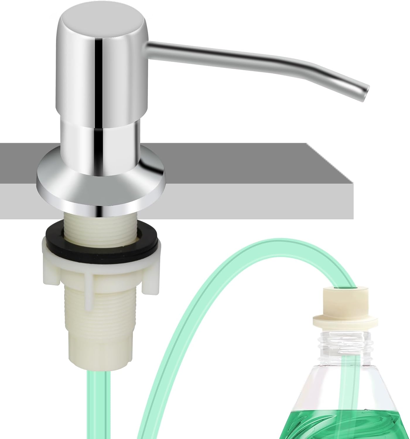 Soap Dispenser for Kitchen Sink, Built in Sink Soap Dispenser, Countertop Soap Dispenser Pump with