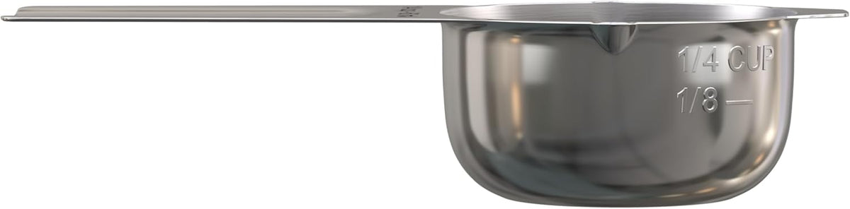 Color Up ¼ Cup Measuring Cup (60 ml) – Premium Chrome Stainless Steel, Accurate for Wet & Dry