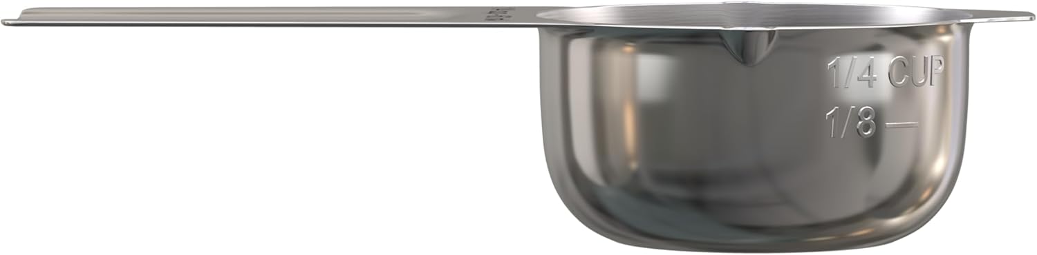 Color Up ¼ Cup Measuring Cup (60 ml) – Premium Chrome Stainless Steel, Accurate for Wet & Dry