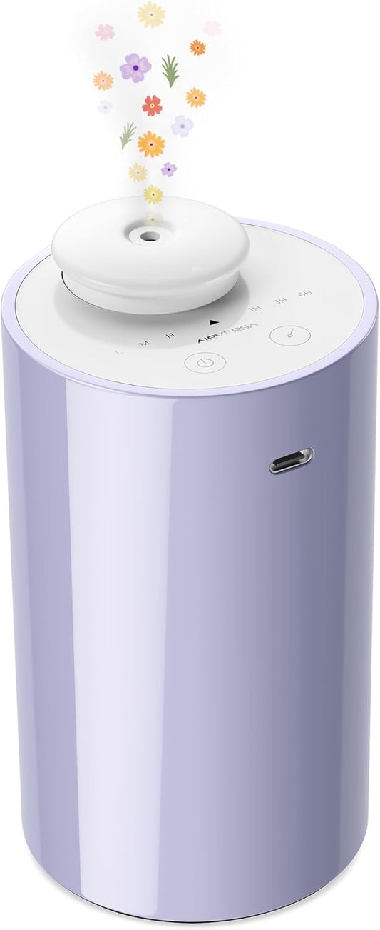 Waterless Diffuser for Essential Oil, Battery Operated Nebulizer, 0.7 Fl.Oz./ 20mL Capacity, Mini