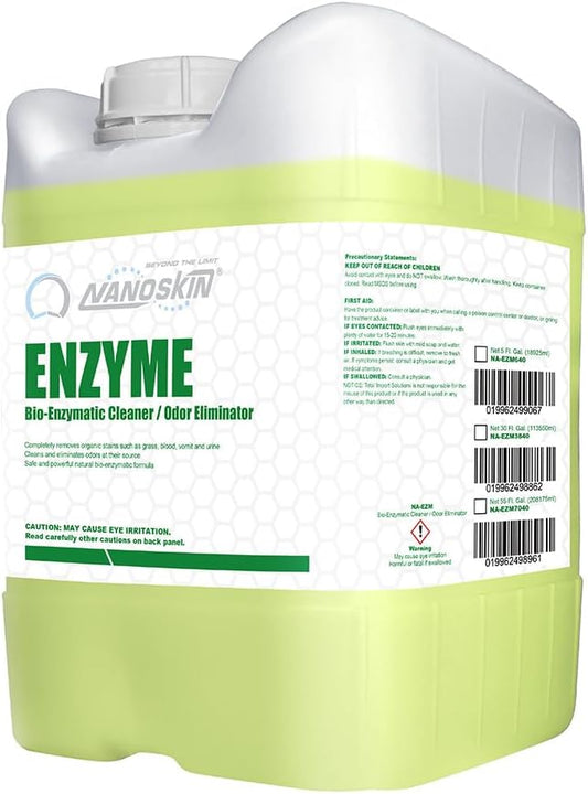 Nanoskin ENZYME Multi-Purpose Cleaner & Odor Eliminator 5 Gallon - Removes Complex Organic Stains
