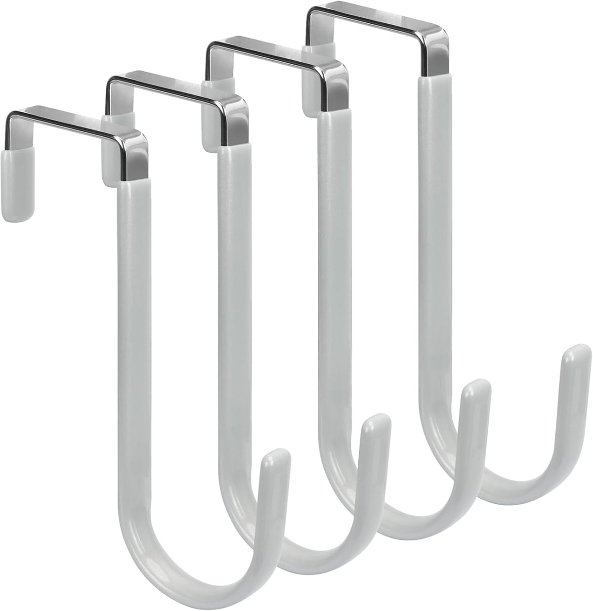 FYY Over The Door Hooks, 4 Pack Door Hangers Hooks with Rubber Prevent Scratches Heavy Duty