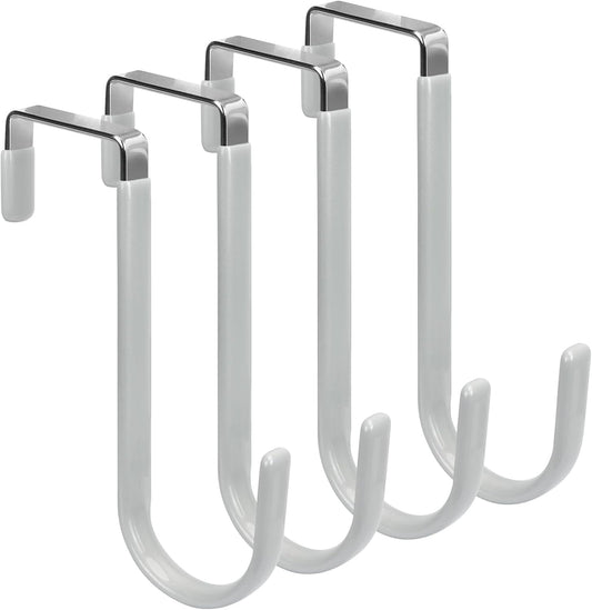 FYY Over The Door Hooks, 4 Pack Door Hangers Hooks with Rubber Prevent Scratches Heavy Duty