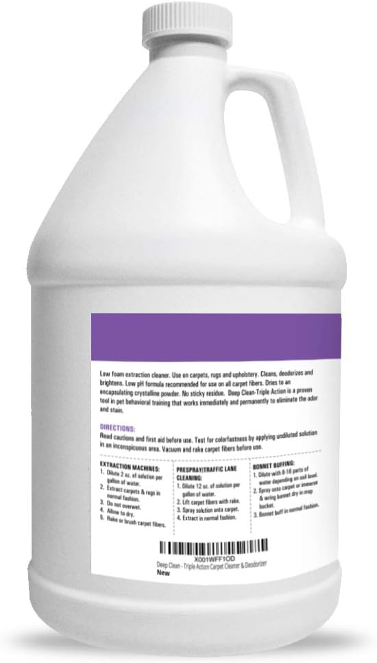 Professional Strength Deep Clean (Gal.) 3X Carpet Cleaner Solution & Deodorizer, Concentrated