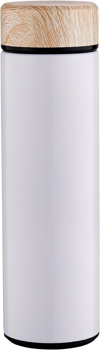 15oz Water Bottle Stainless Steel Thermos Flask - Insulated Vacuum, Leak Proof, Keeps Drinks