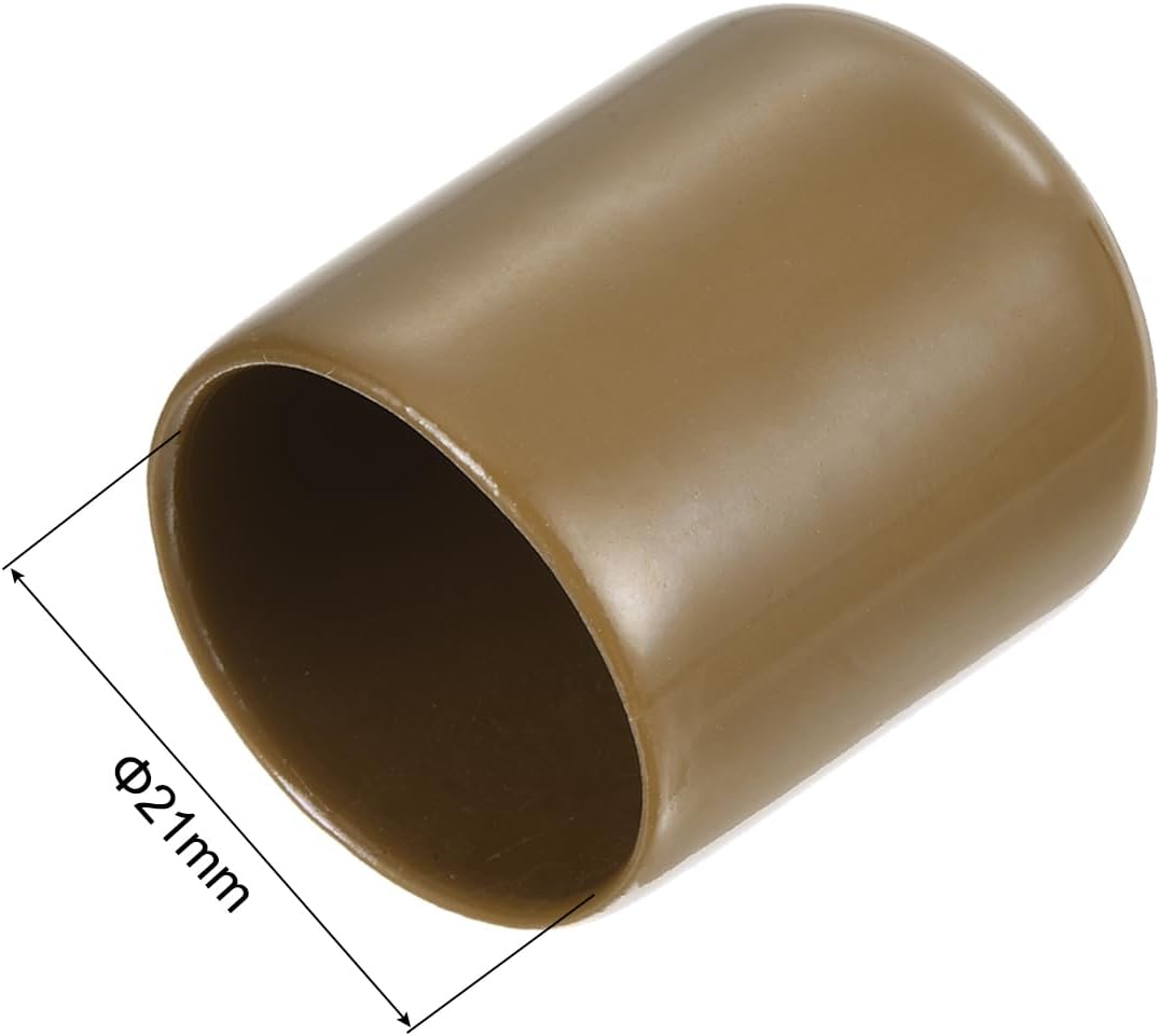 uxcell 20pcs Rubber End Caps 21mm ID Vinyl PVC Round Tube Bolt Cap Cover Screw Thread Protectors