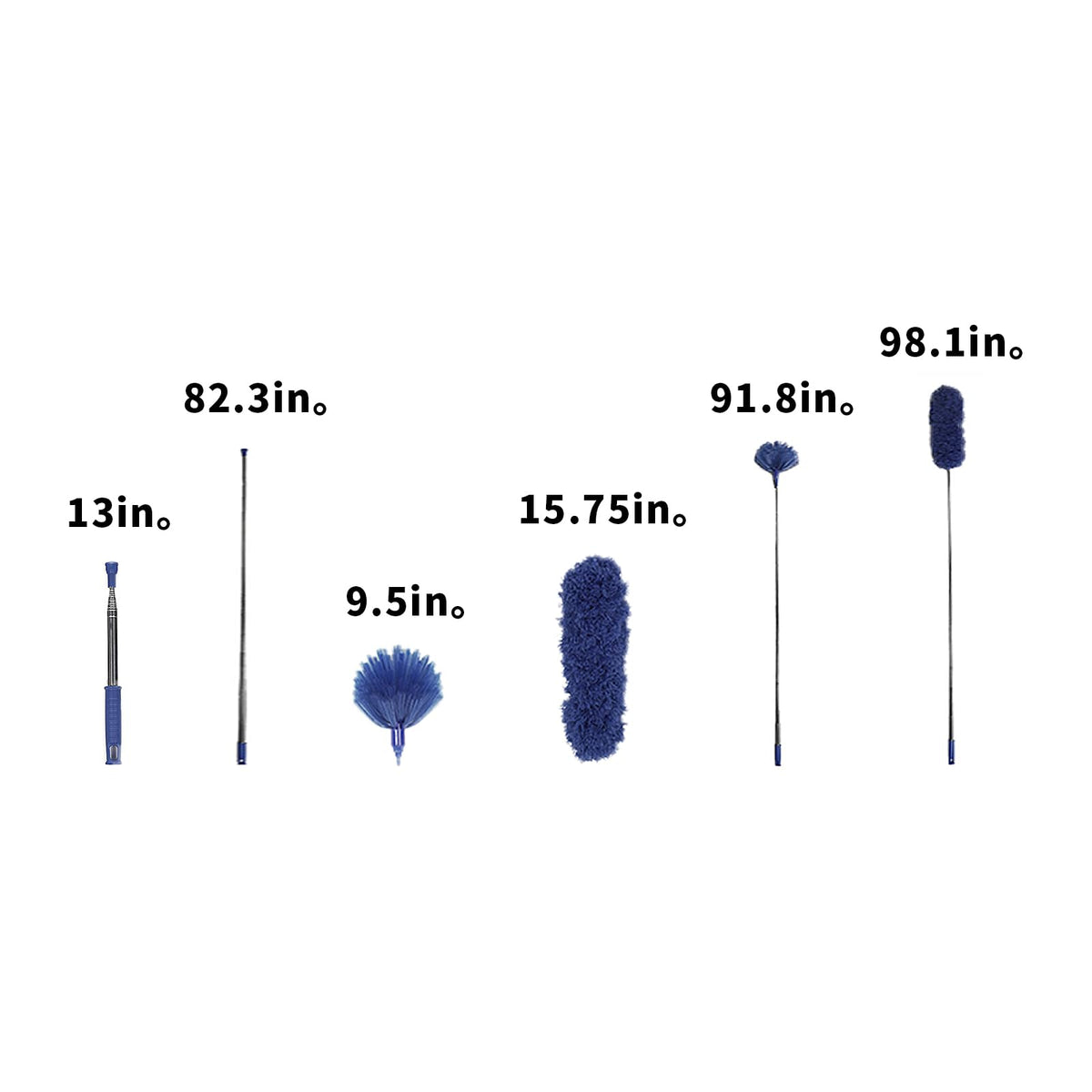 Cobweb Duster with ExtensionPole,Dusters for Cleaning with 2 DusterHeads
