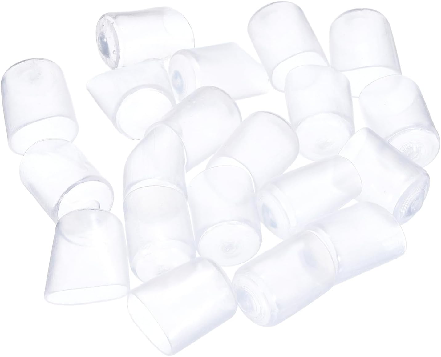 uxcell 20pcs Rubber End Caps 15mm ID Vinyl PVC Round Tube Bolt Cap Cover Screw Thread Protectors