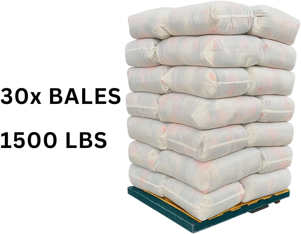 Tshirt Bag of Rags Multicolored (1,500LB, 30x BALES), Cotton Blend, Painting and Multipurpose