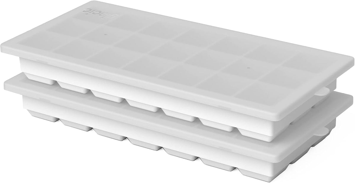 glacio Ice Cube Tray – Small Silicone Molds with Lids, BPA-Free and Flexible for Cocktails and