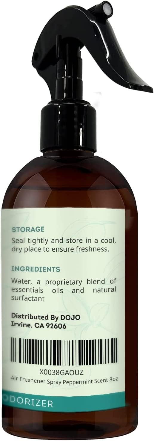 Kate Naturals Peppermint Air Freshener Spray for Room & Car with Natural Mint. Odor Eliminator
