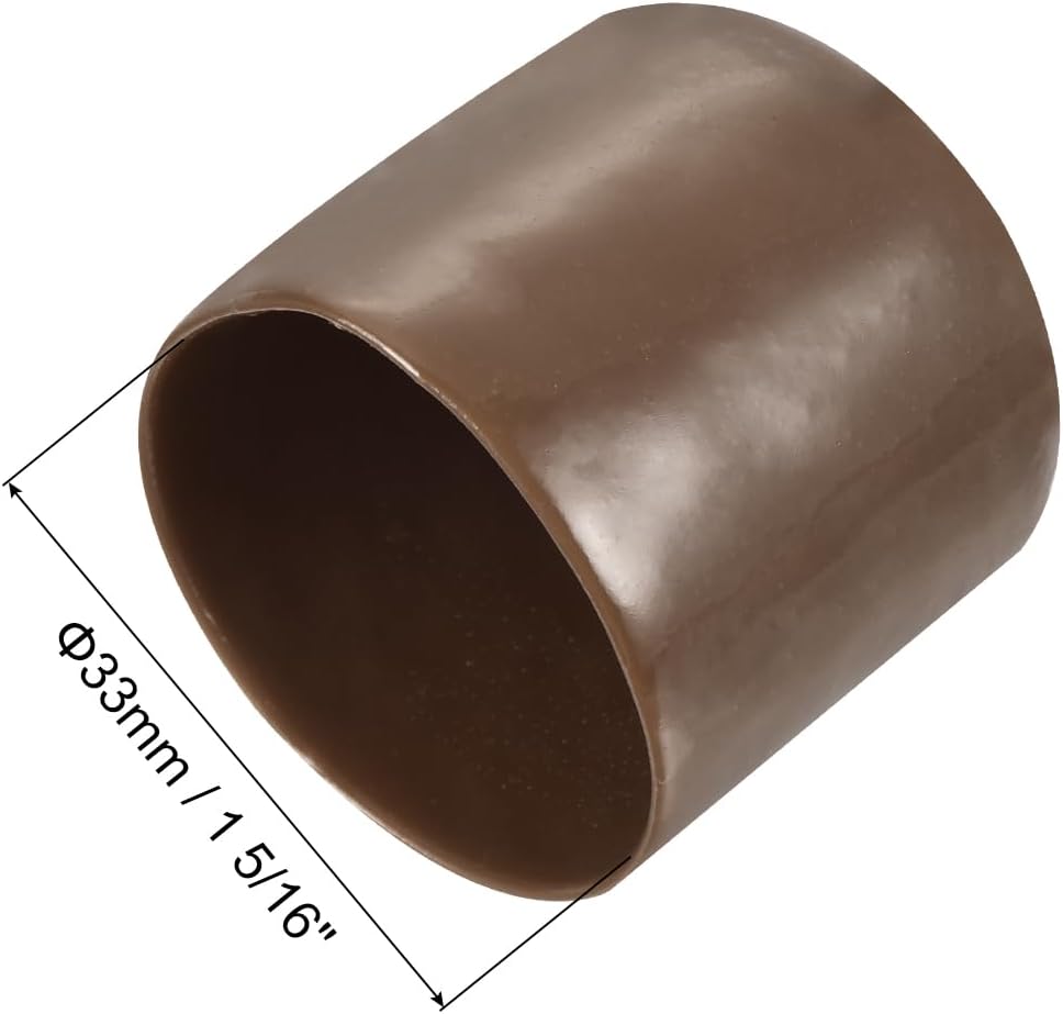 uxcell 20pcs Rubber End Caps 33mm(1 5/16") ID Vinyl PVC Round Tube Bolt Cap Cover Screw Thread