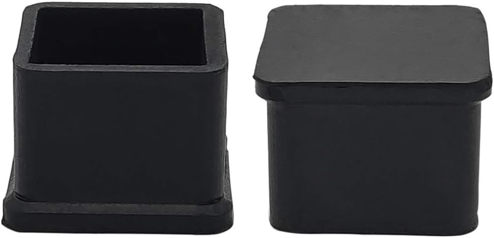 Flyshop 20PCS Non-Slip Rubber Leg Tips Floor Protectors Square Chair Leg Caps, 30mm x 30mm, 1-3/16"
