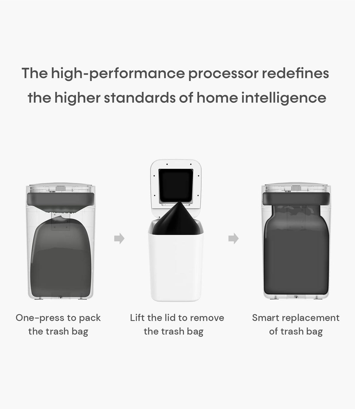 TOWNEW T1S 4.1 Gallon Automatic Self-Sealing and Self-Changing, Motion Sense Activated Trash Can