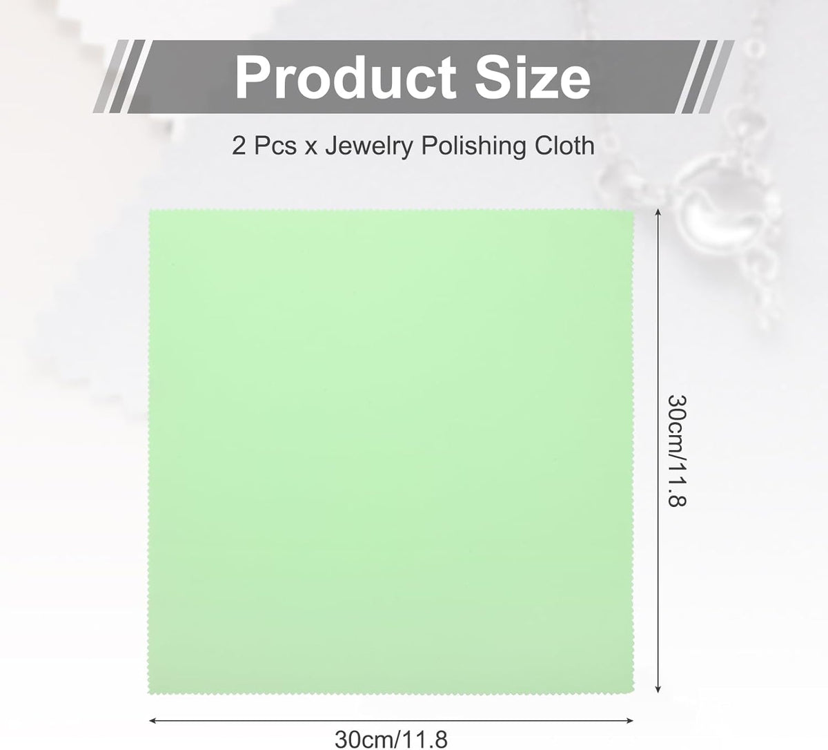 MECCANIXITY Jewelry Polishing Cloth 11.8x11.8 Inch Silver Polish Cleaning Cloths Jewelry Cleaner