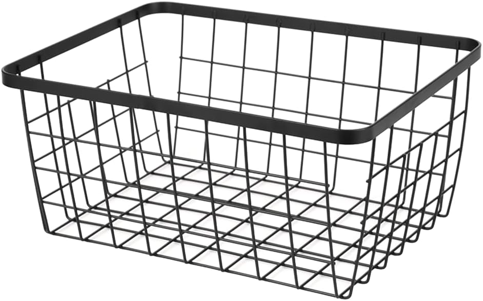 Kitchen Metal Wire Baskets with Handles Food Storage Organizer, Household Refrigerator for