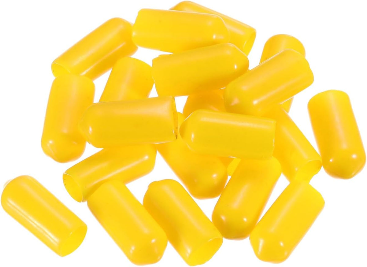 uxcell 20pcs Rubber End Caps 7mm ID Vinyl PVC Round Tube Bolt Cap Cover Screw Thread Protectors