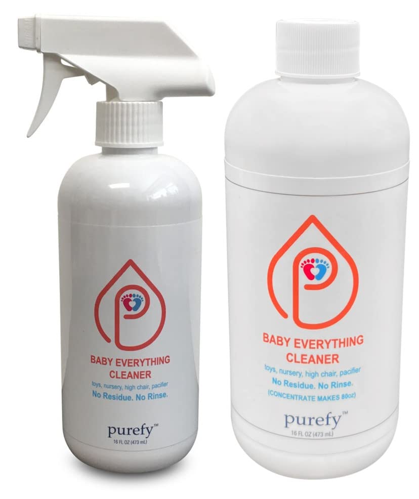 PUREFY Baby Everything Cleaner (16oz + Concentrate Makes 80oz) Hypoallergenic. Hypochlorous