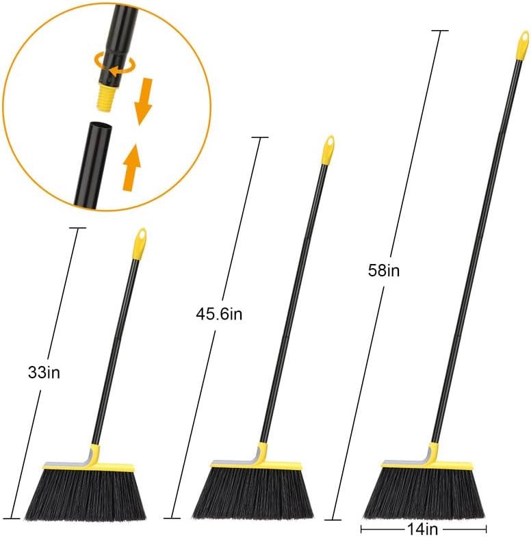 KeFanta Outdoor Broom for Floor Cleaning,58" Heavy-Duty Commercial Broom for Sweeping Concrete