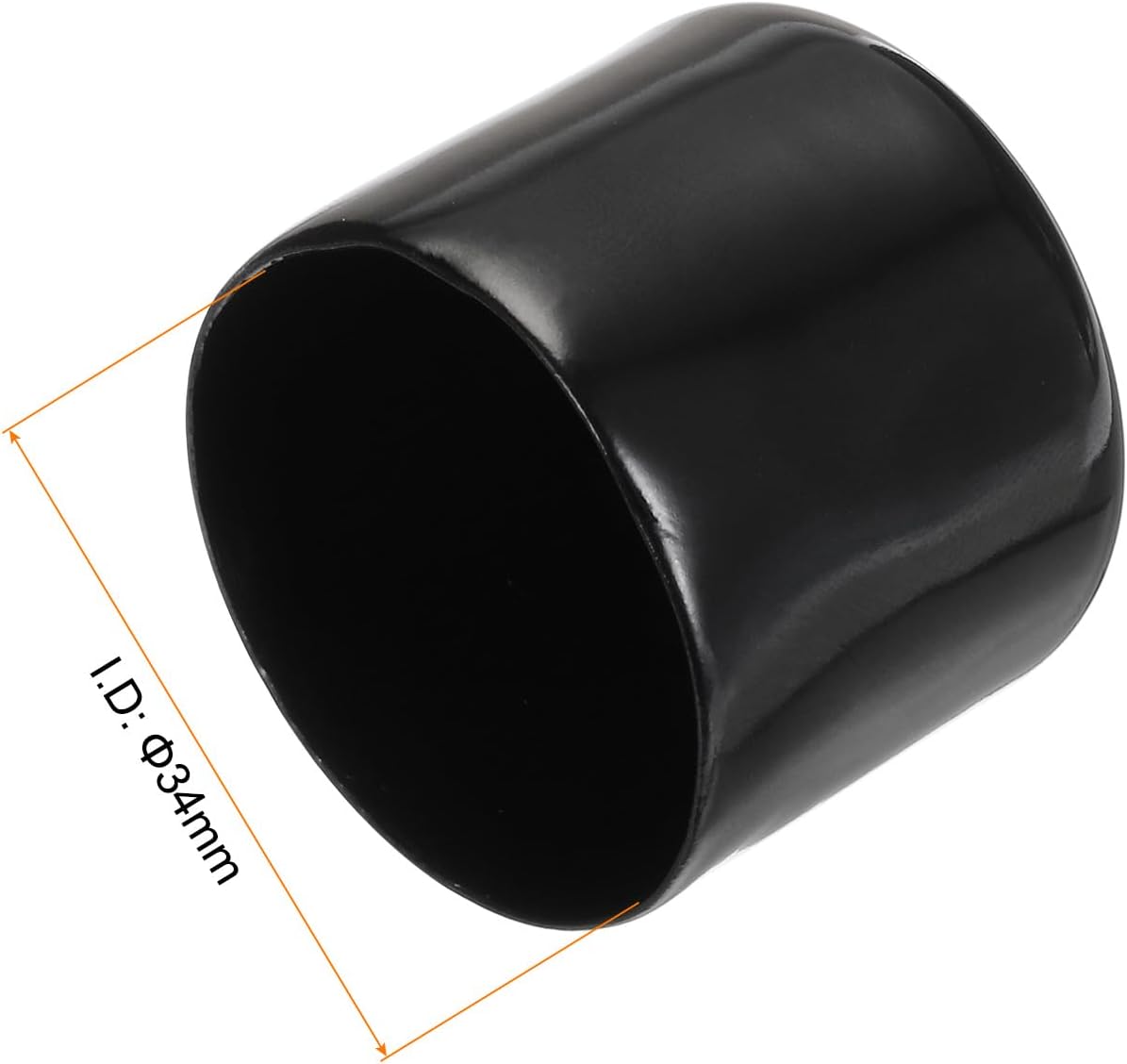 uxcell 20pcs Rubber End Caps 34mm ID Vinyl PVC Round Tube Bolt Cap Cover Screw Thread Protectors