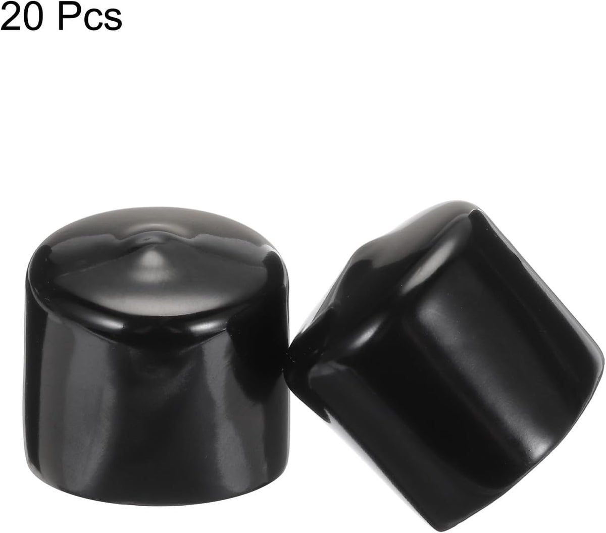 uxcell 20pcs Rubber End Caps 34mm ID Vinyl PVC Round Tube Bolt Cap Cover Screw Thread Protectors
