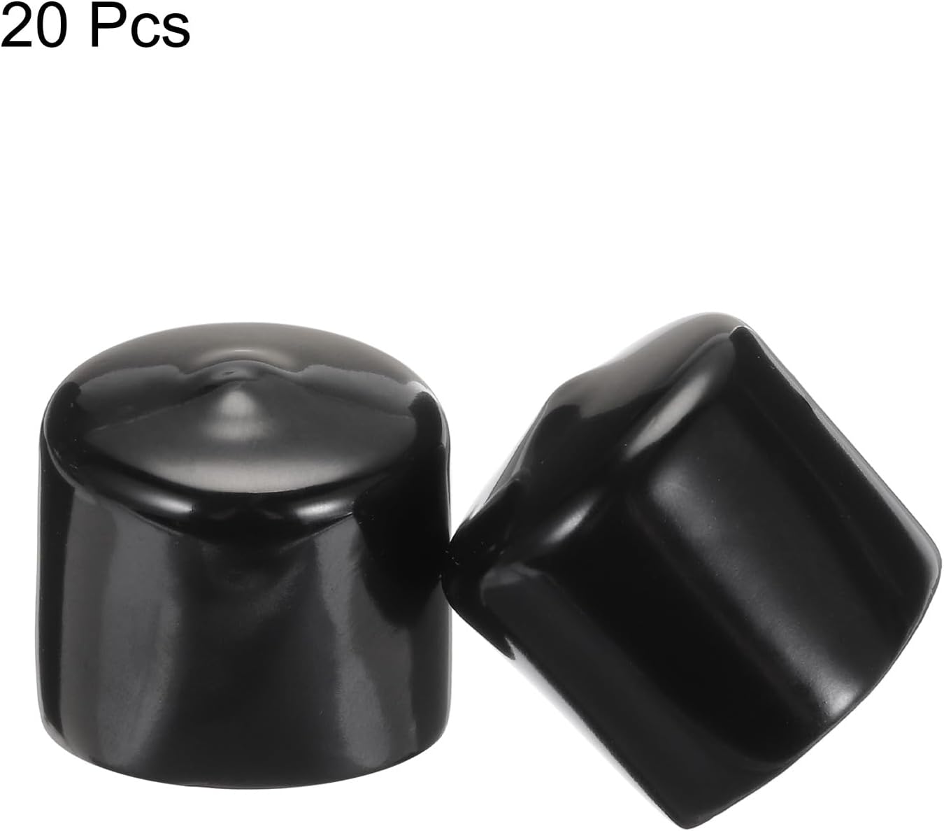 uxcell 20pcs Rubber End Caps 35mm ID Vinyl PVC Round Tube Bolt Cap Cover Screw Thread Protectors