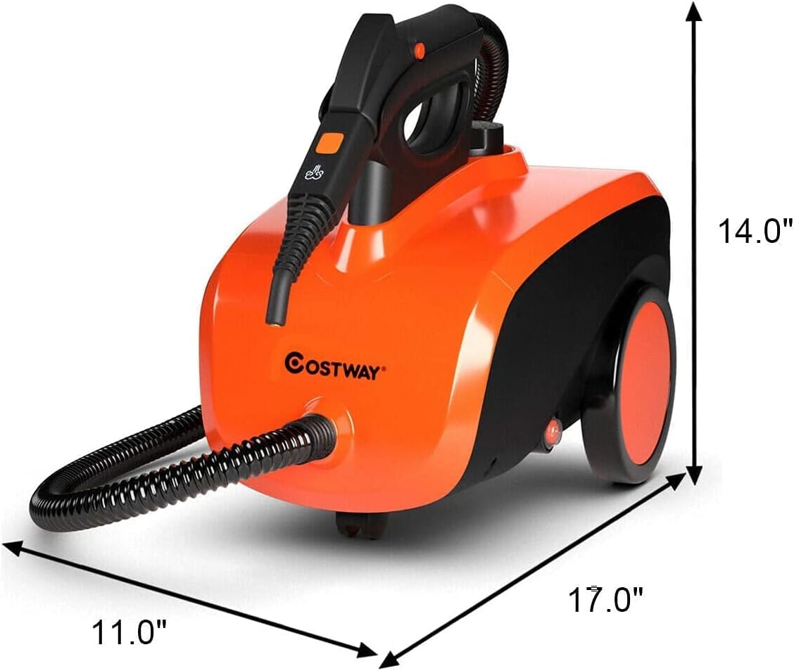 COSTWAY Multipurpose Steam Cleaner with 19 Accessories, Heavy Duty Household Steamer Chemical-Free