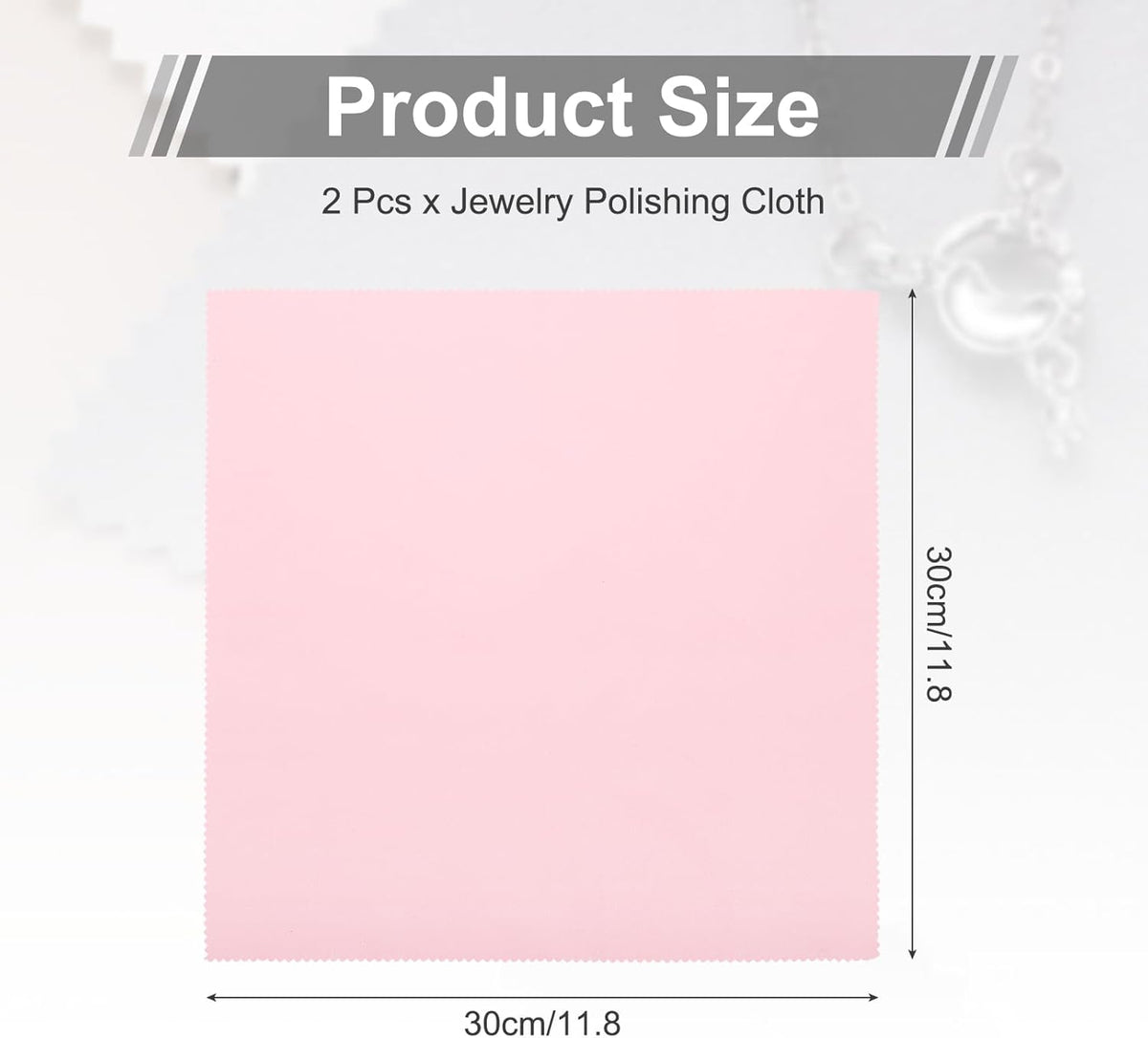 MECCANIXITY Jewelry Polishing Cloth 11.8x11.8 Inch Silver Polish Cleaning Cloths Jewelry Cleaner