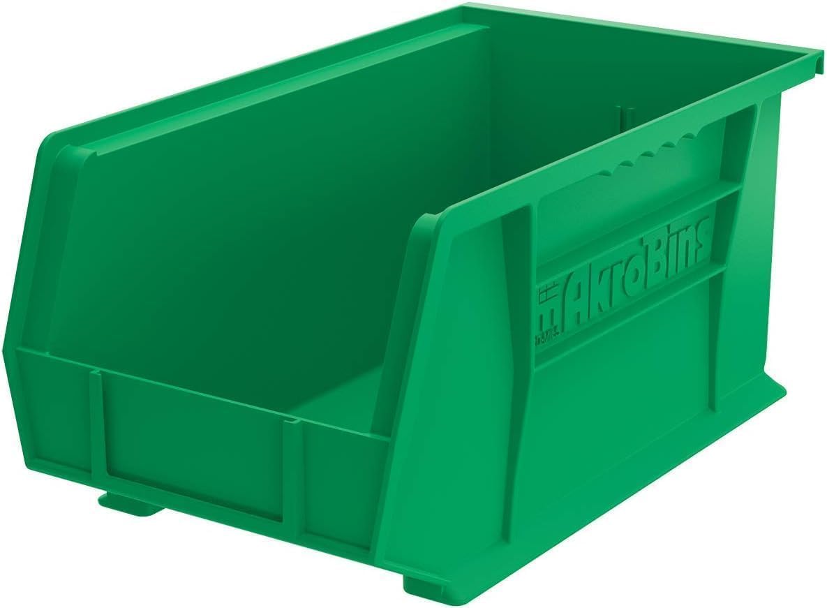 Akro-Mils 30240 AkroBins Plastic Storage Bins, Space-Saving Stackable Bins for Garage, Pantry
