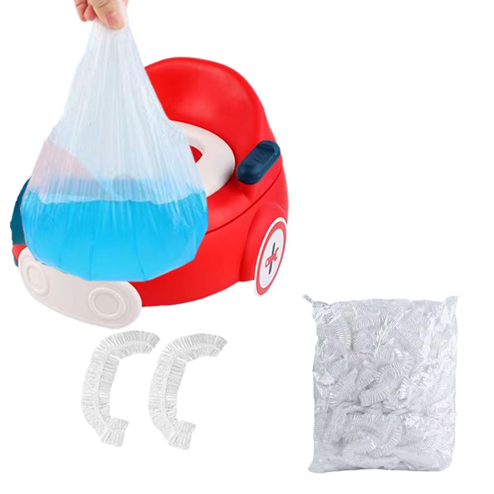Potty Chair Liners with Elastic, Portable Potty Training Bags, Potty Refill Liners Disposable for