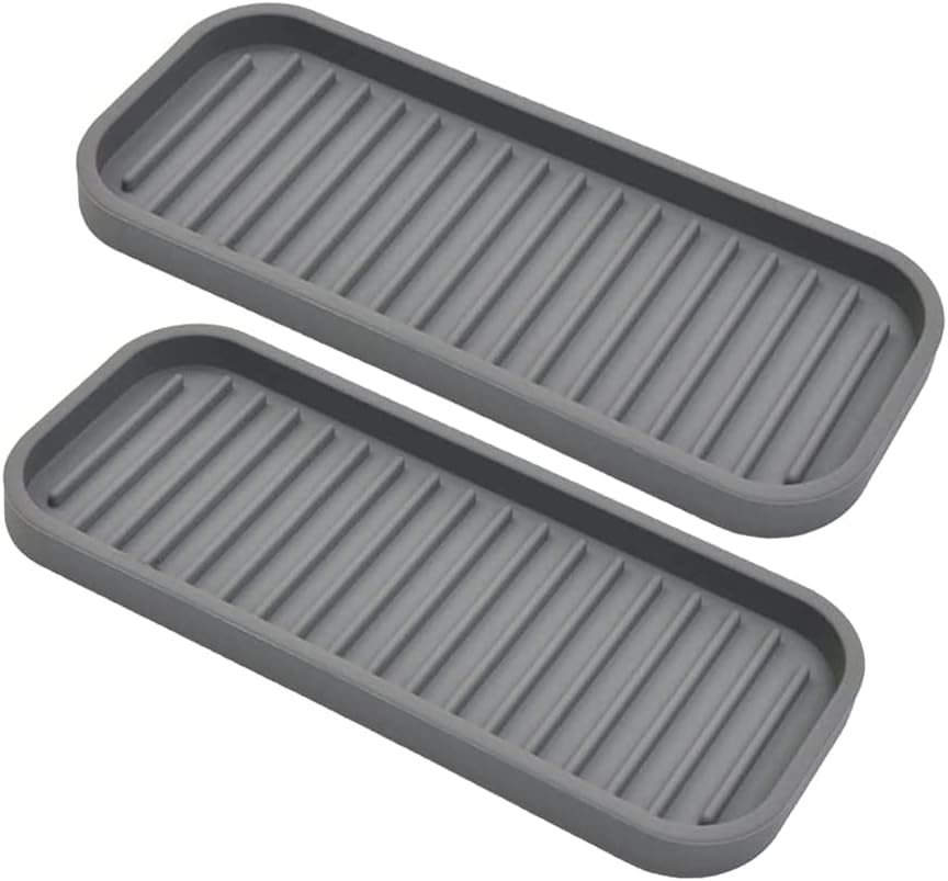 Silicone Sponge Holder - Dish soap Holder for Kitchen Counter 2 Pack, Waterproof Sponge soap Tray