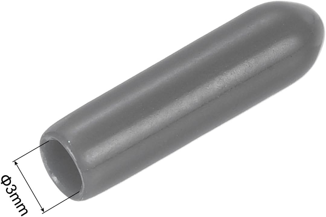 uxcell 20pcs Rubber End Caps 3mm(1/8") ID Vinyl PVC Round Tube Bolt Cap Cover Screw Thread