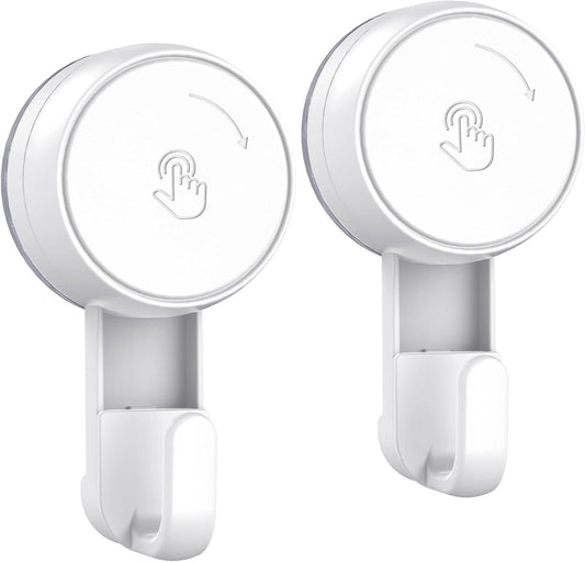 LUXEAR Suction Hooks Powerful Vacuum Suction Shower Hook- Heavy Duty Hangers Waterproof Wall Hooks