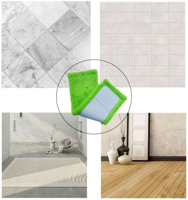 6 Pack Replacement Microfiber Hardwood Floor Mop Refill Compatible with 3M Scotch-Brite M-005 Floor