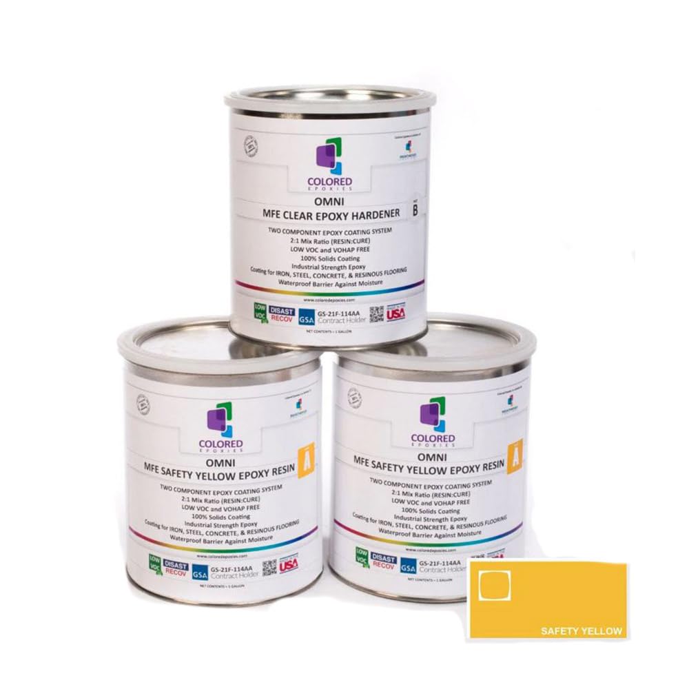 Colored Epoxies Safety Yellow Epoxy Resin Coating Made with Beautiful and Vibrant Pigments, 100%