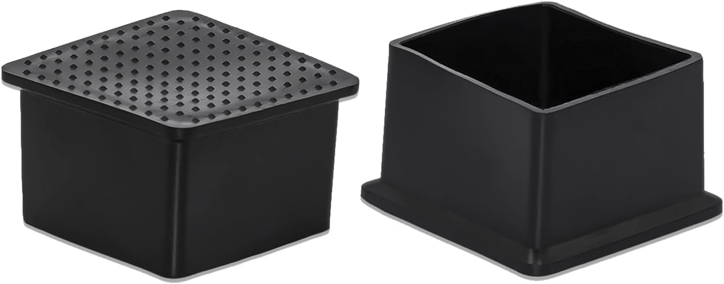 Flyshop Flexible Anti-Scratch PVC Patio Chair Table Leg Caps Tips Floor Protectors Square Furniture