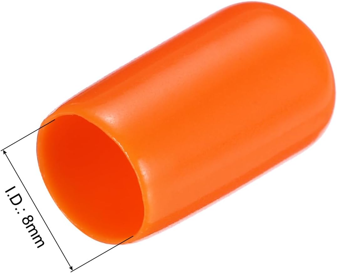 uxcell 20pcs Rubber End Caps 8mm(5/16") ID Vinyl PVC Round Tube Bolt Cap Cover Screw Thread