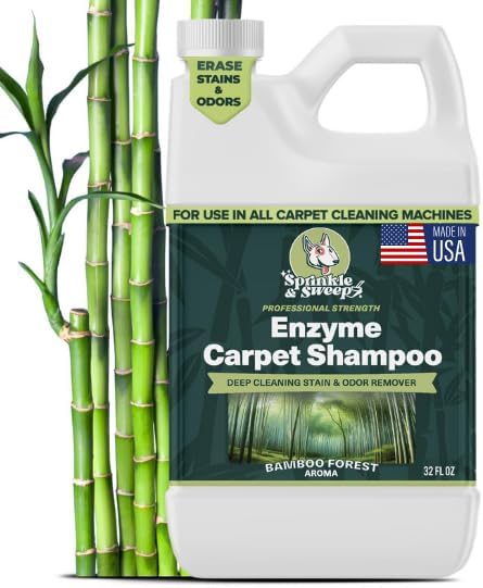 Enzyme Carpet Cleaner - Enzyme Carpet Shampoo (32oz) - Carpet Cleaner Solution to Eliminate Tough