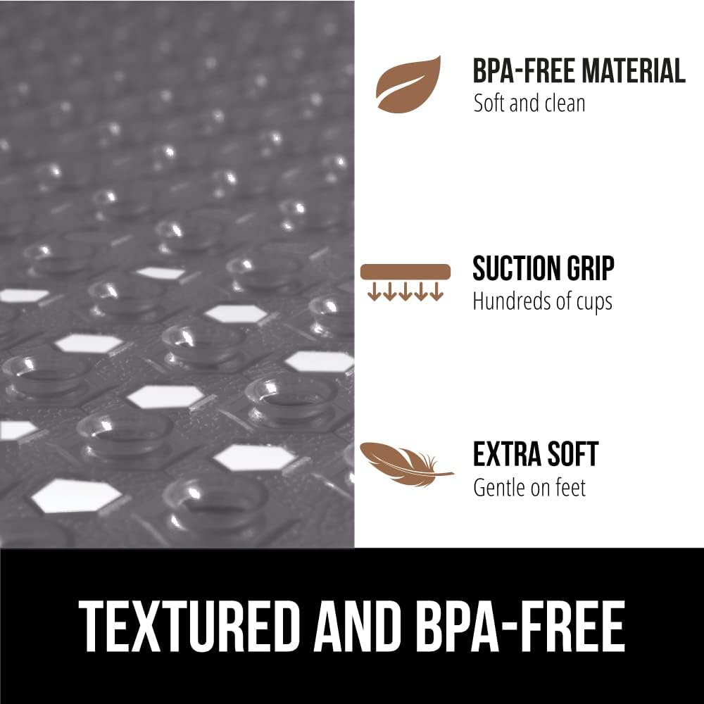 GORILLA GRIP Patented Square Shower Stall Mat, Small Bathtub Floor Mats for Stand Up Showers