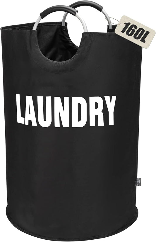 DOKEHOM 160L XX-Large Laundry Basket (7 Colors), Collapsible Laundry Bag, Foldable Laundry Hamper