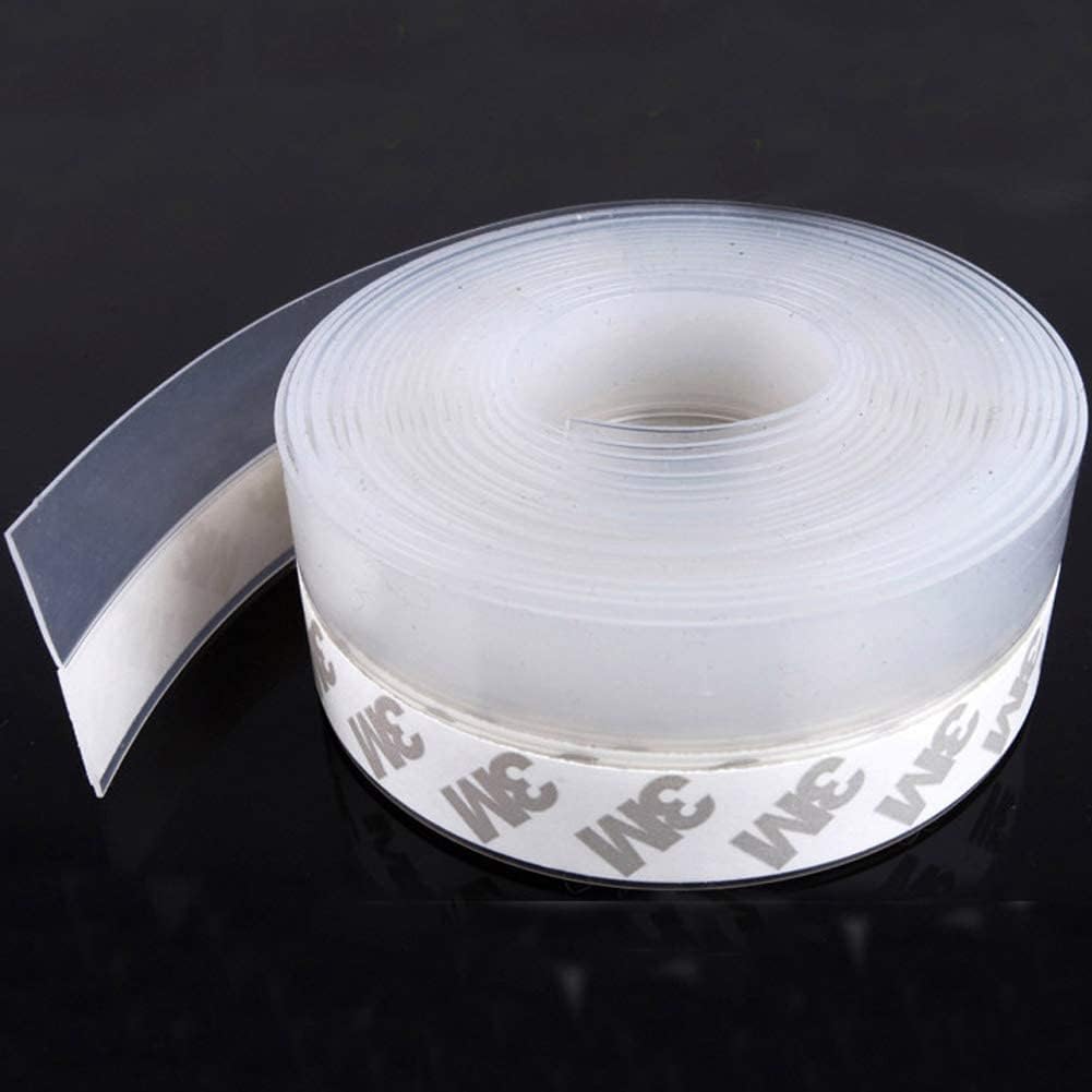 TAROSE Weather Stripping, Silicone Door Seal Strip Door, Window, Transparent 16 Feet Long (Width