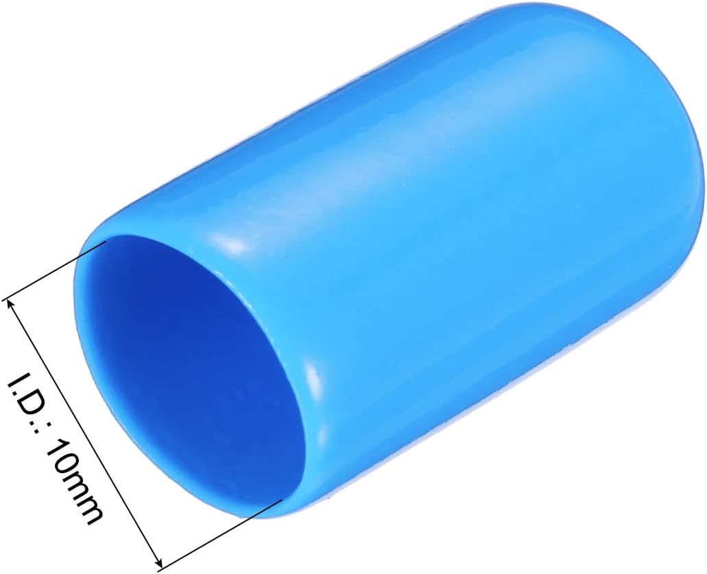 uxcell 20pcs Rubber End Caps 10mm(3/8") ID Vinyl PVC Round Tube Bolt Cap Cover Screw Thread