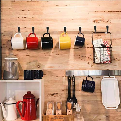 ZAYBOD 15 Pack Black Wall Hooks, Premium Zinc Alloy Coat Hook